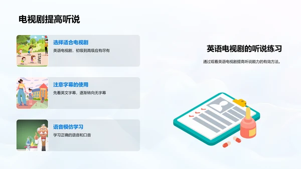 英语学习实用指南PPT模板