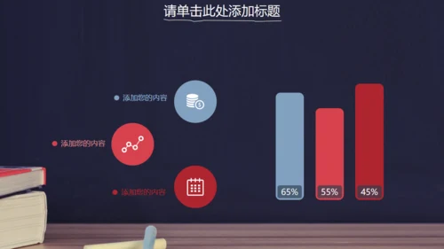 毕业设计答辩汇报通用PPT粉笔书本