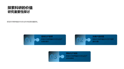 农业科研新探索