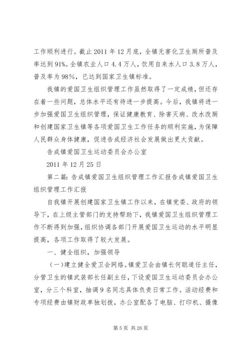 告成镇爱国卫生组织管理工作汇报.docx