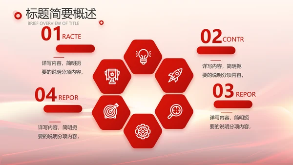 红色会议背景工作总结汇报动态PPT模板