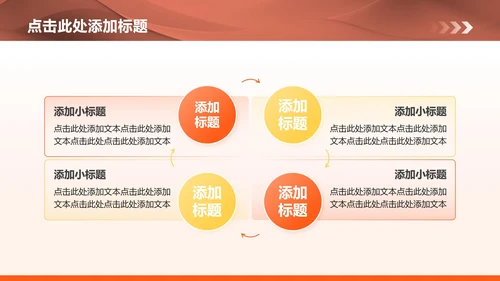 橙黄色商务风半年度工作总结汇报PPT模板