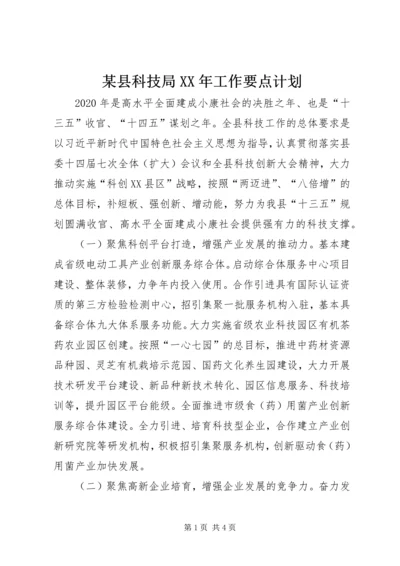 某县科技局XX年工作要点计划.docx