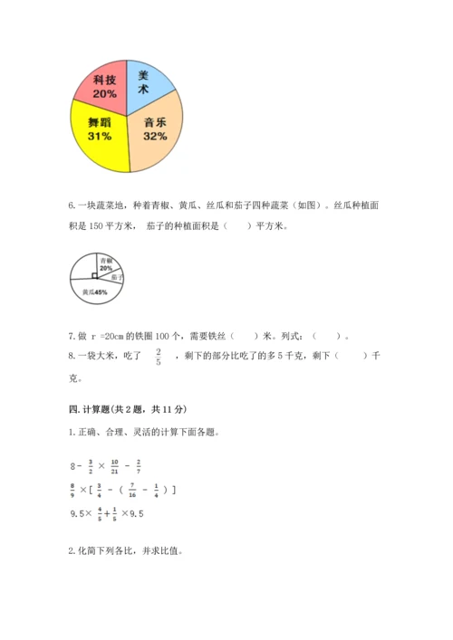 人教版六年级上册数学期末测试卷附完整答案【夺冠】.docx