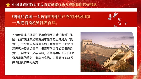 红色在强国建设民族复兴新征程中锻造共青团铁军青年团课ppt党建
