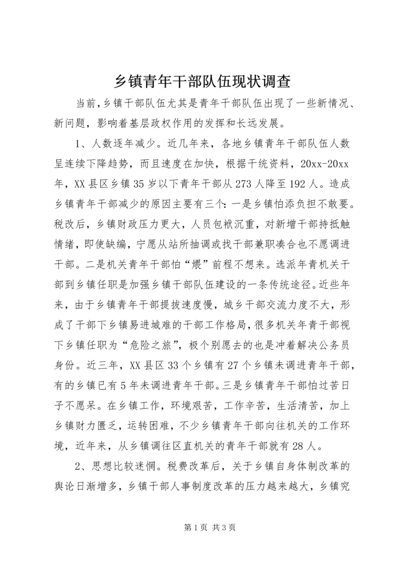 乡镇青年干部队伍现状调查.docx