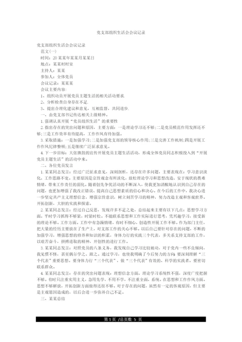 党支部组织生活会会议记录.docx