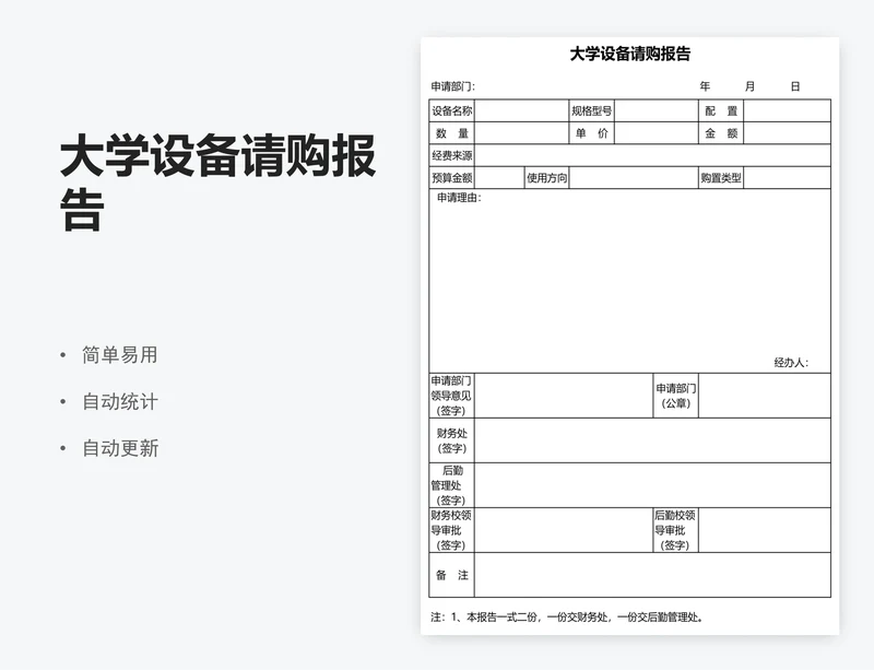 大学设备请购报告