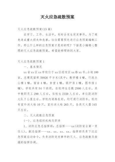 灭火应急疏散预案.docx