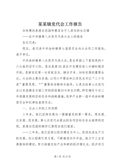 某某镇党代会工作报告.docx