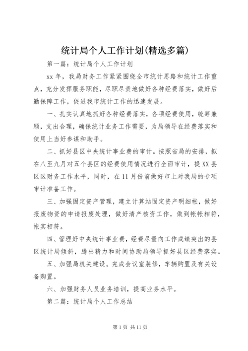 统计局个人工作计划(精选多篇).docx