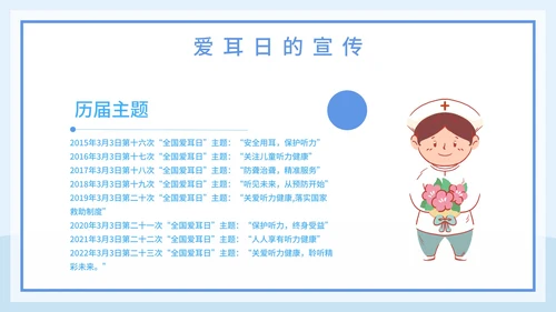 全国爱耳日主题教育培训PPT模板