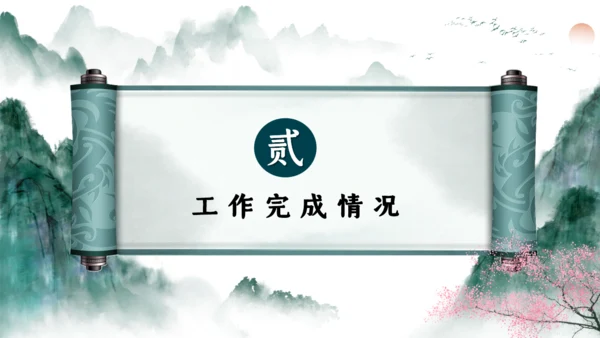 美丽山河山水画卷通用PPT模板