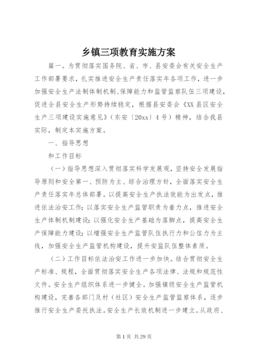 乡镇三项教育实施方案.docx