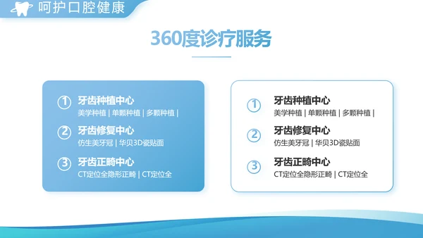 蓝色简约牙科宣传介绍工作总结汇报动态PPT