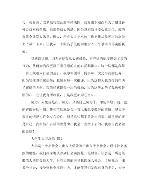 大学生实习总结