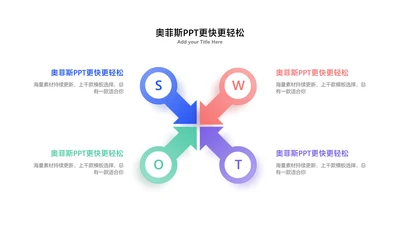 简约风内容分析并列关系4项商务PPT单页