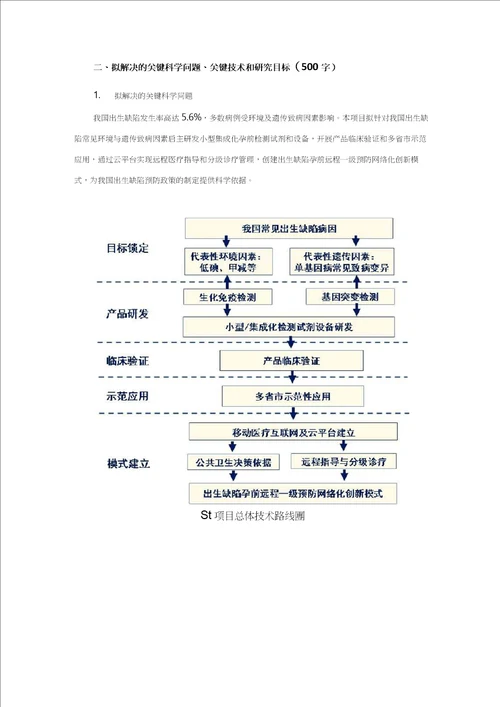 科技部重点专项项目预申报书