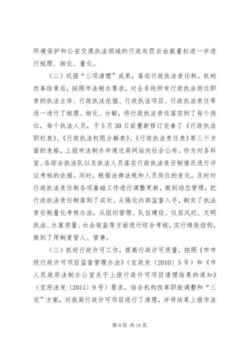 城管局依法行政自查情况报告.docx