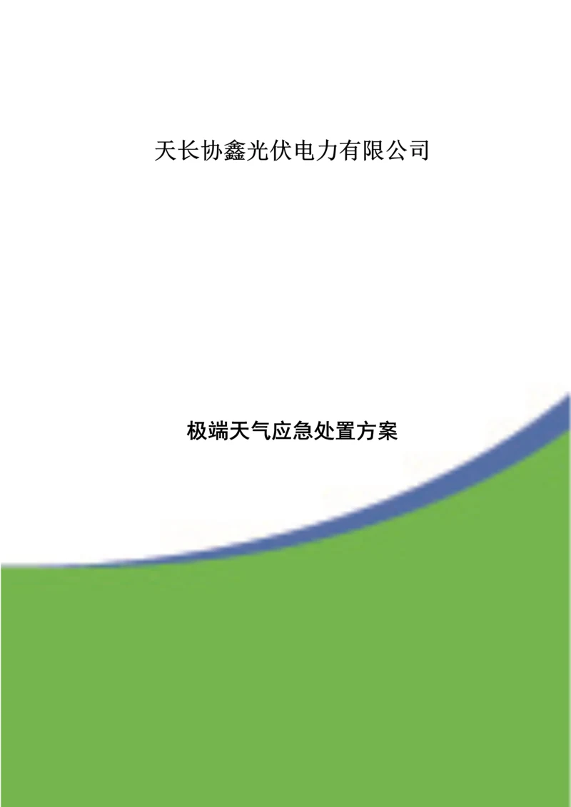 极端天气应急处置专题方案.docx