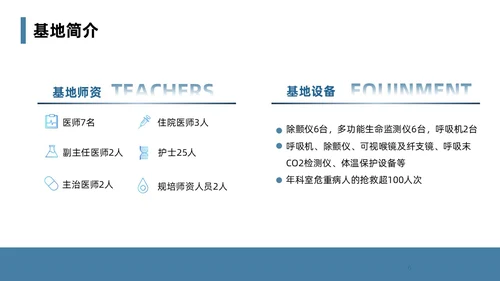 蓝色简约风课件急诊科规范化培训培训课件PPT模板业务培训