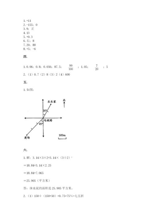 北京版数学小升初模拟试卷及答案（各地真题）.docx