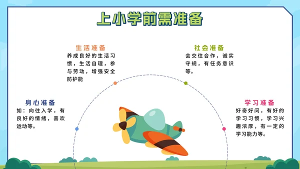 卡通游乐园我们升学啦幼儿园升小学家长会带内容PPT
