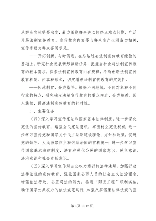 市法制宣传教育五五普法五年规划 (6).docx