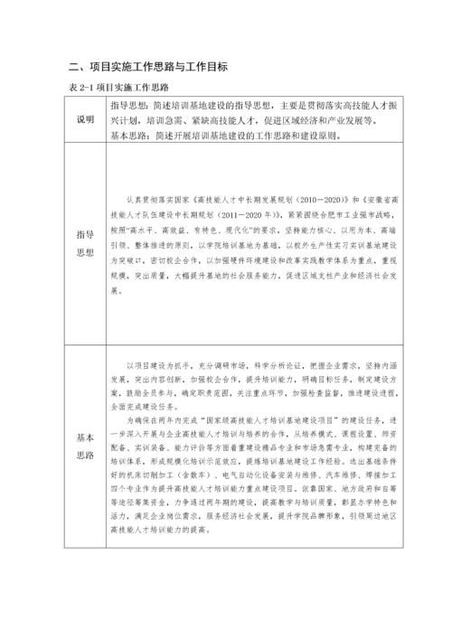 国家级高技能人才培训基地建设项目实施方案.docx