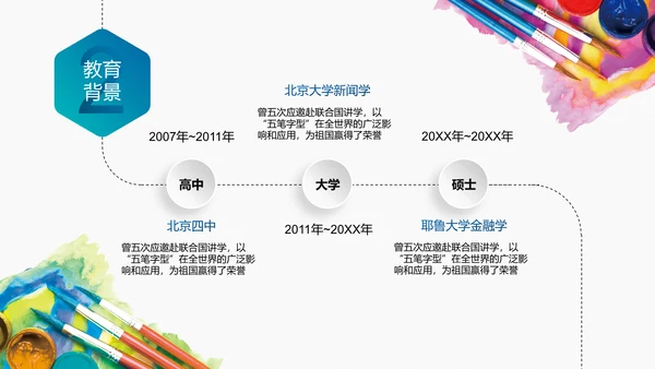 简约商务风个人求职竞聘简历通用PPT模板