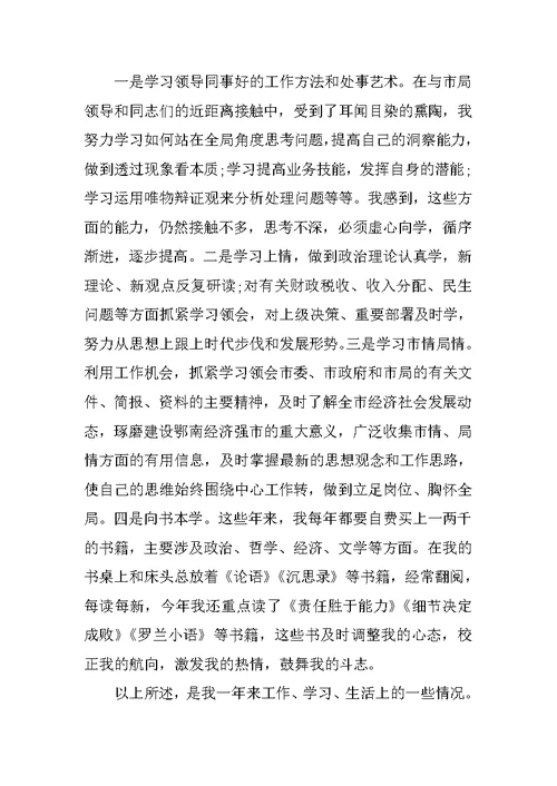 XX年地税系统公务员个人工作总结范文