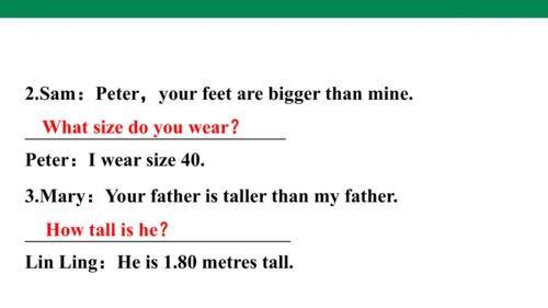 Unit 1　How tall are you？专项练习课件(共64张PPT)