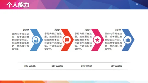 个人述职报告转正求职实习汇报通用PPT模板