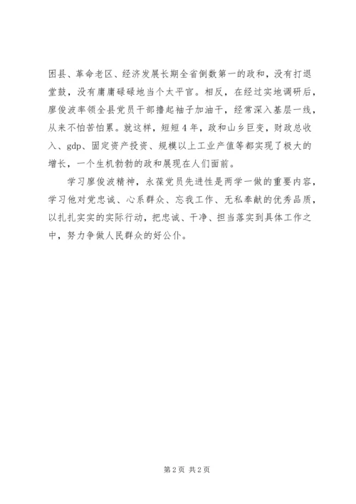 学习廖俊波精神心得体会：学习廖俊波精神，做人民群众好公仆 (2).docx