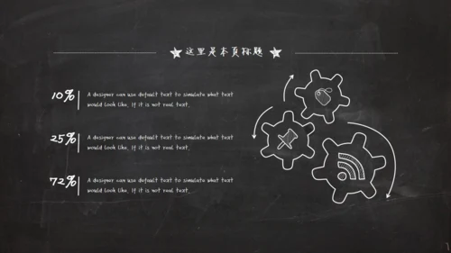 黑板风粉笔字毕业答辩通用PPT模板