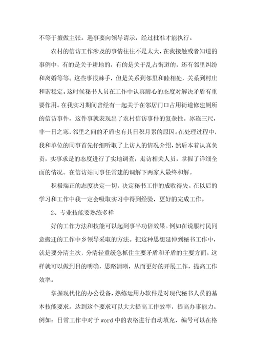 2022最新大学生乡镇实习报告范文