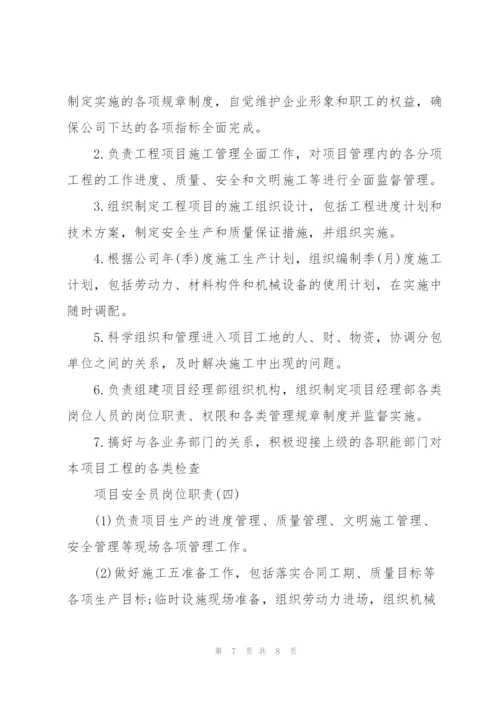 项目安全员岗位职责.docx