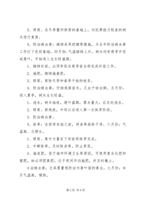 绿化养护方案(按月份) (2).docx