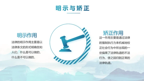 蓝色水墨中国风法律法治讲座动态PPT模板