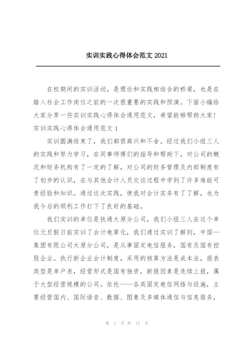 实训实践心得体会范文2021.docx