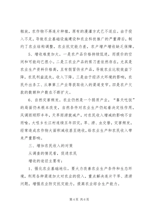 关于XX乡XX村农民收入情况的调查 (2).docx