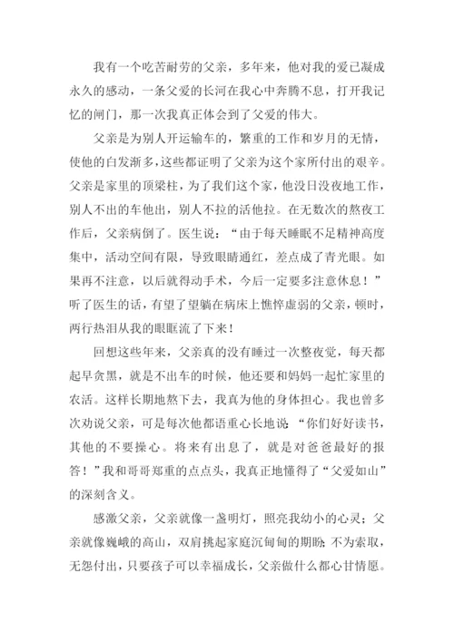 父爱的作文400字.docx