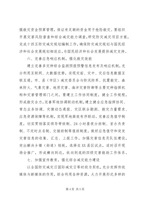 XX年市防灾减灾救灾工作要点.docx