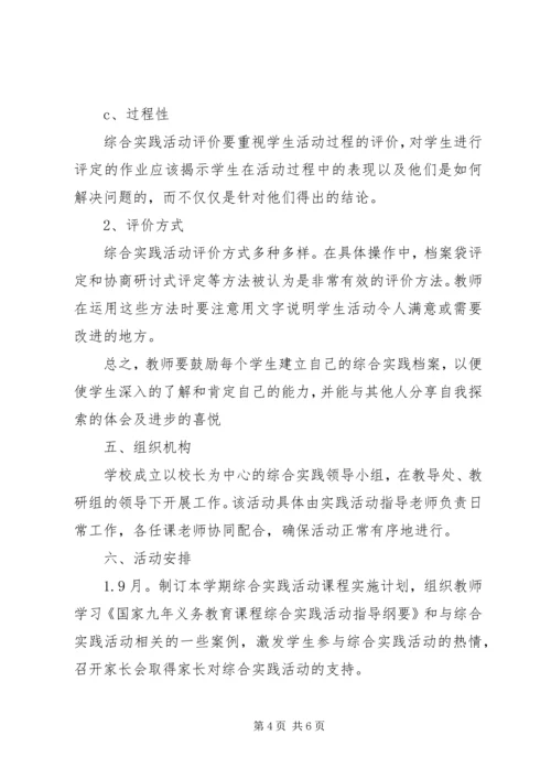 某某小学综合实践活动计划.docx