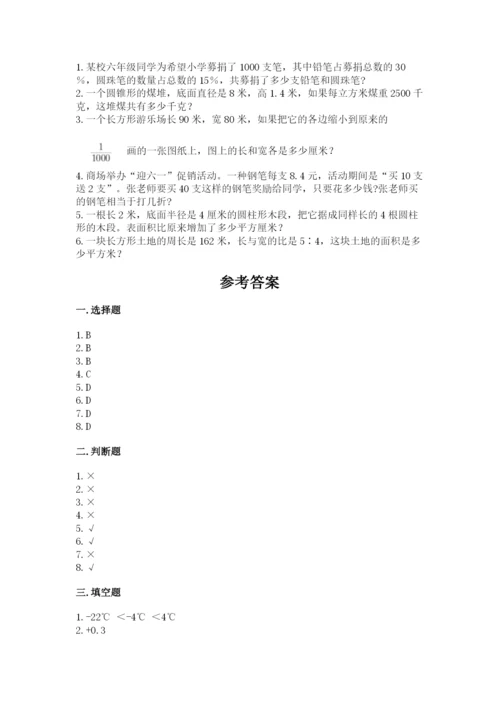 北京版六年级下册期末真题卷审定版.docx