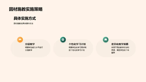 因材施教 推进教学