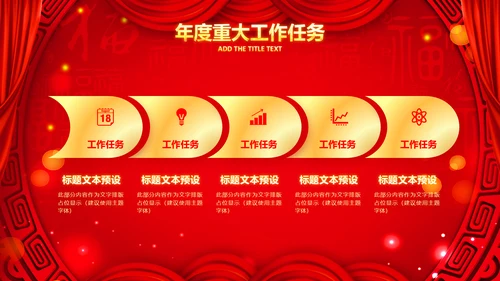 2023春节联欢晚会年会开门红颁奖PPT
