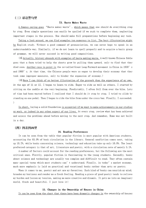 大学英语六级考试短文写作技巧