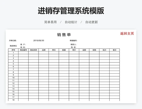 进销存管理系统模版
