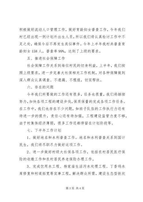 村政府上半年工作总结和下半年工作计划_1.docx